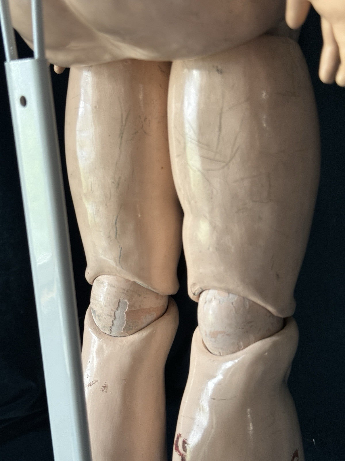 Antique German 30” Walkure Doll Bisque Head Composition Body