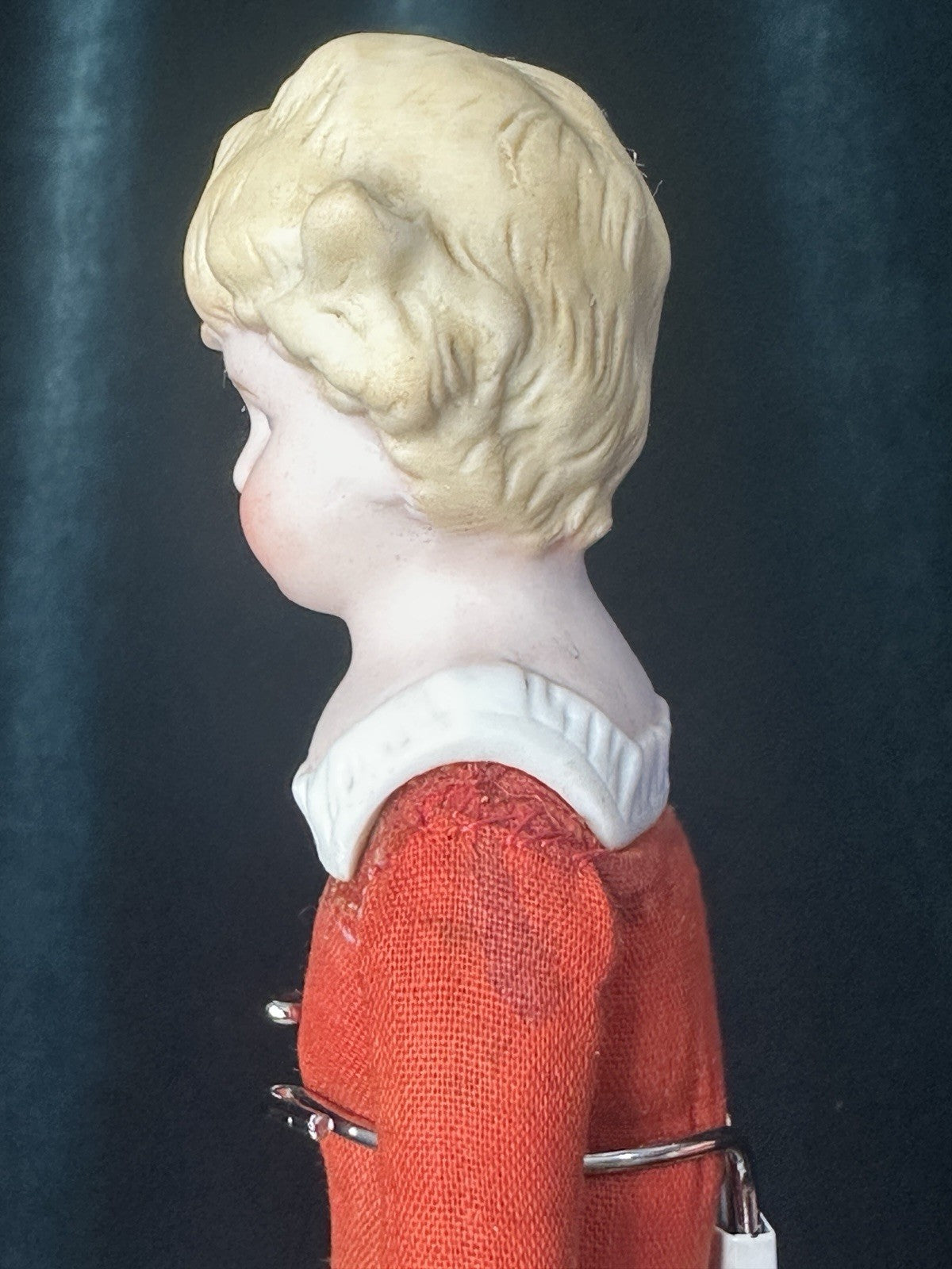 Antique German Hertwig (?) 7 1/2” Bisque Shoulder Head Doll