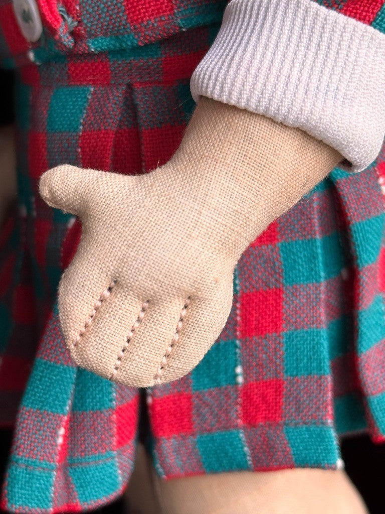 Vintage German Hildegard Krahmer Puppen 13" Carved Wooden Cloth LE Doll