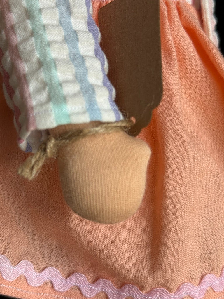 OOAK 14.5" British (?) Artist Judy’s Dolls Waldorf Style Cloth Doll with Tag