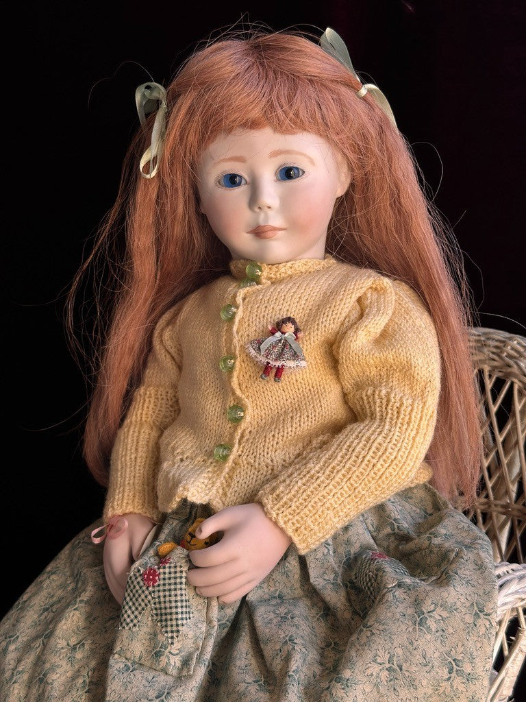 Large Collectible 21" Wooden/Porcelain Lynne & Michael Roche Hannah LE Doll