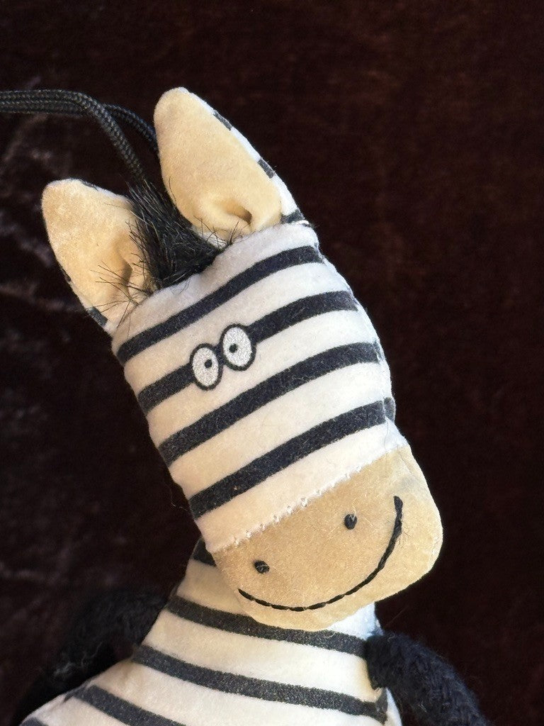 Rare Vintage Takashimaya New York Zebra Plush Stuffed Animal w Box Tag
