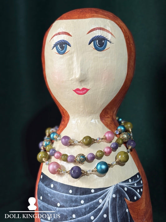 Hand painted 16” Mannequin Head For Jewelry/Scarf/Hat Display