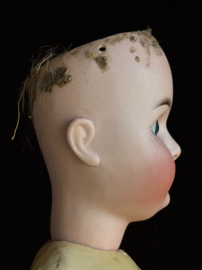 Antique German 25” Queen Louise Bisque Head Composition Body Doll