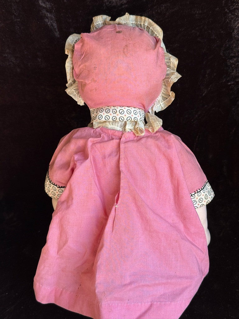 Antique American  Martha Chase Bob Hairstyle Oil Painted Stockinette Girl Doll