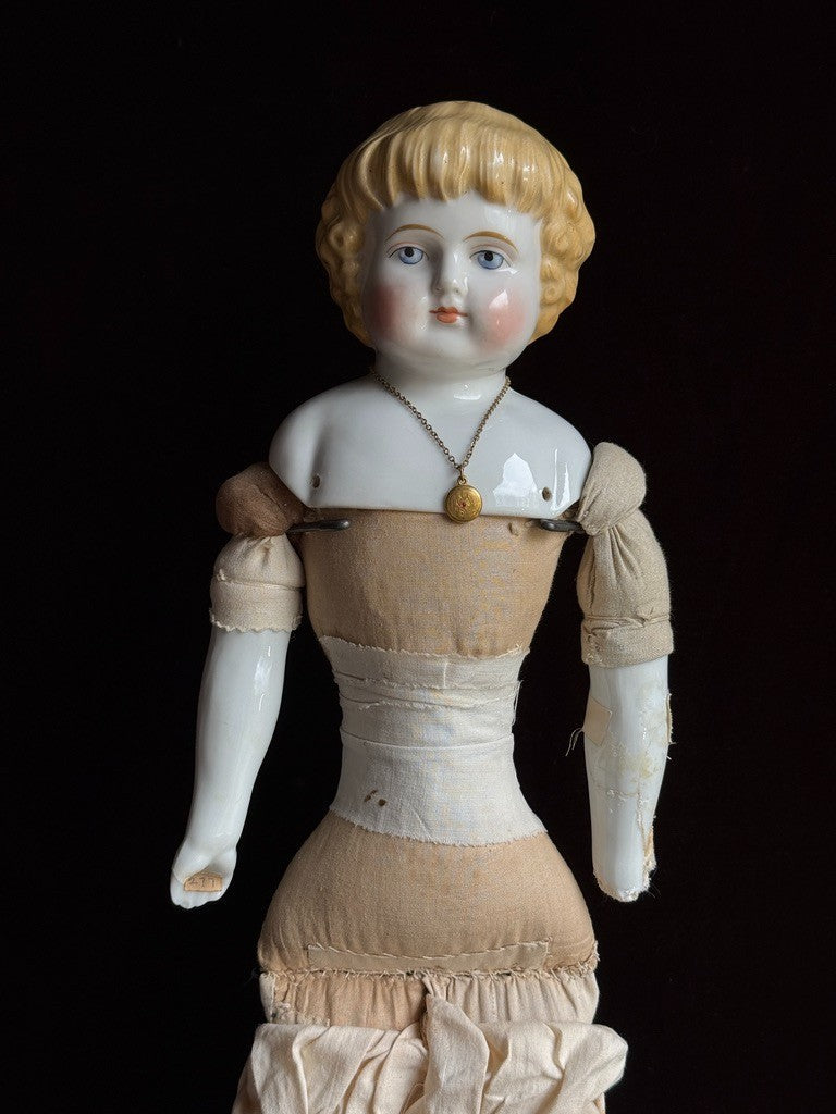 Antique German 21.5” ABG Alt Beck Gottschalck 1000 Highland Mary China Head Doll