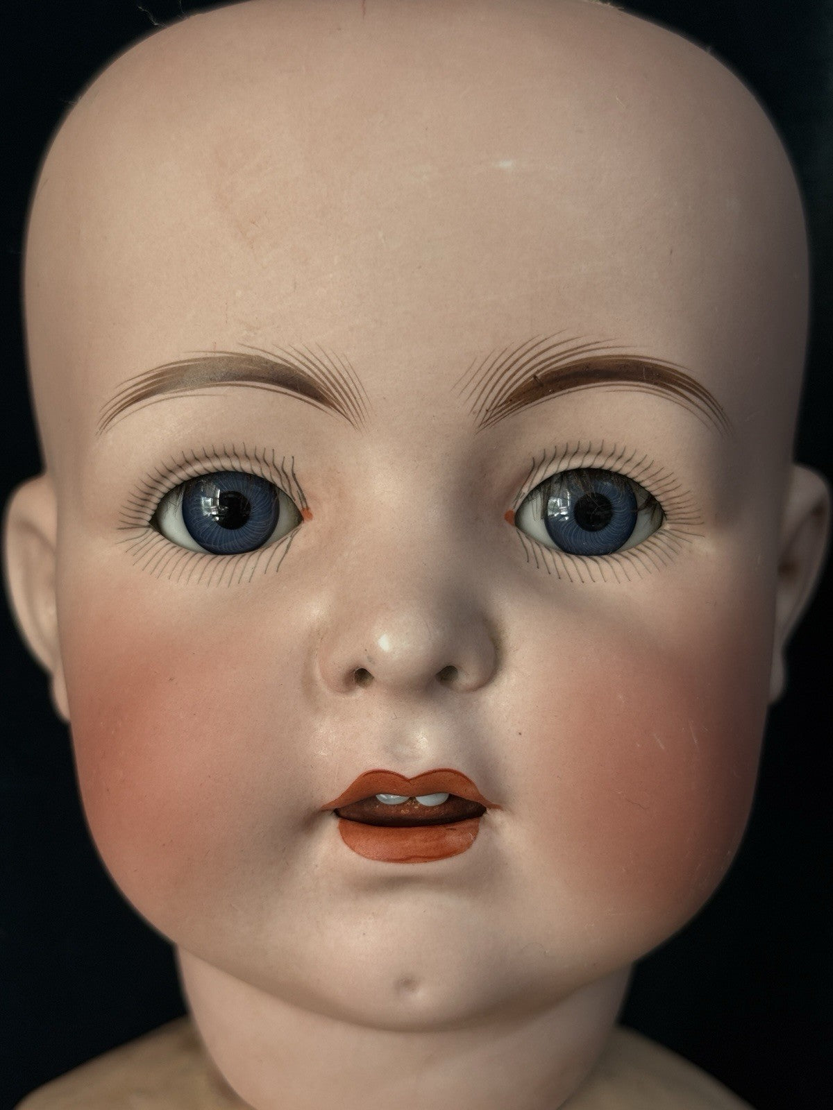 Huge 28” Antique German Franz Schmidt Mold 1295 Baby Boy Doll Porcelain Head