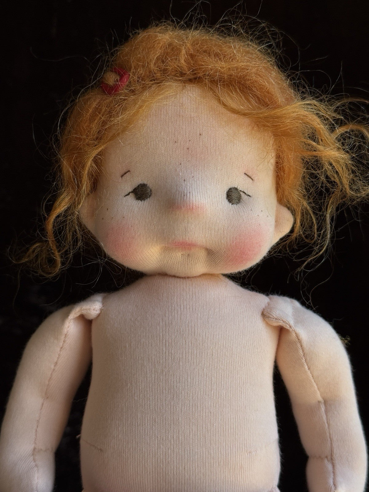 OOAK 12” Waldorf Style Cloth Doll Estee by Russian Artist Zhanna Sinichkina
