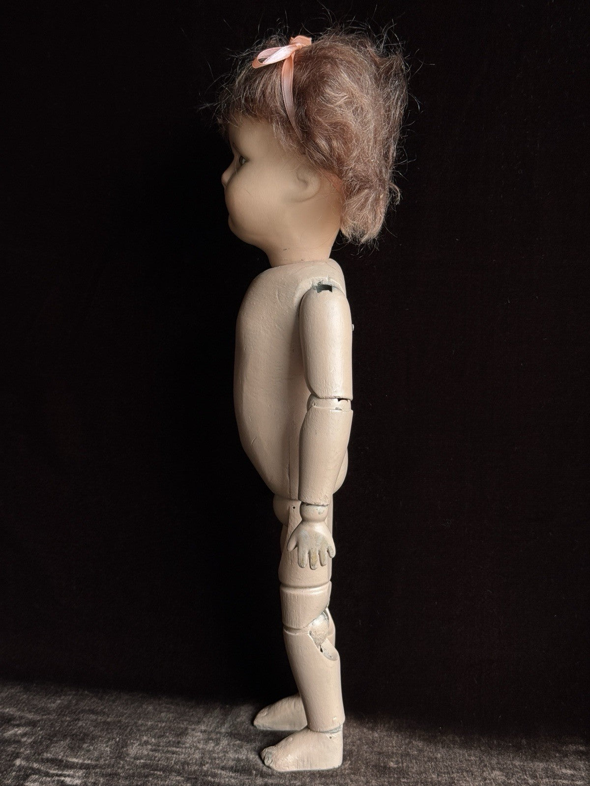 Antique American 15” Schoenhut Wooden Jointed Miss Dolly Doll