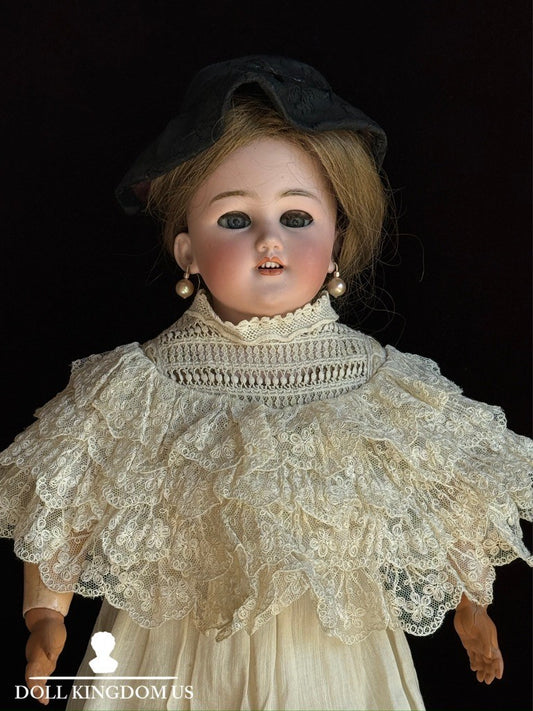 Antique German 22” Simon Halbig 1250 Bisque Shoulder Head Doll