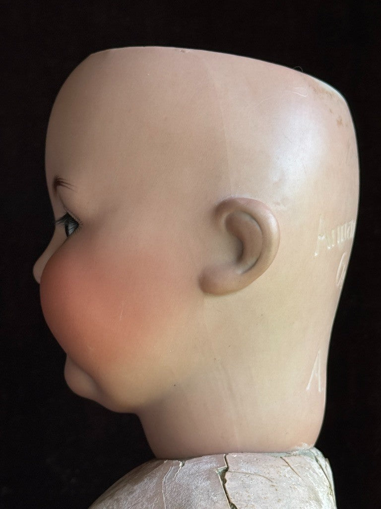 Antique German 25” Armand Marseille 996 Bisque Socket Head Toddler Doll