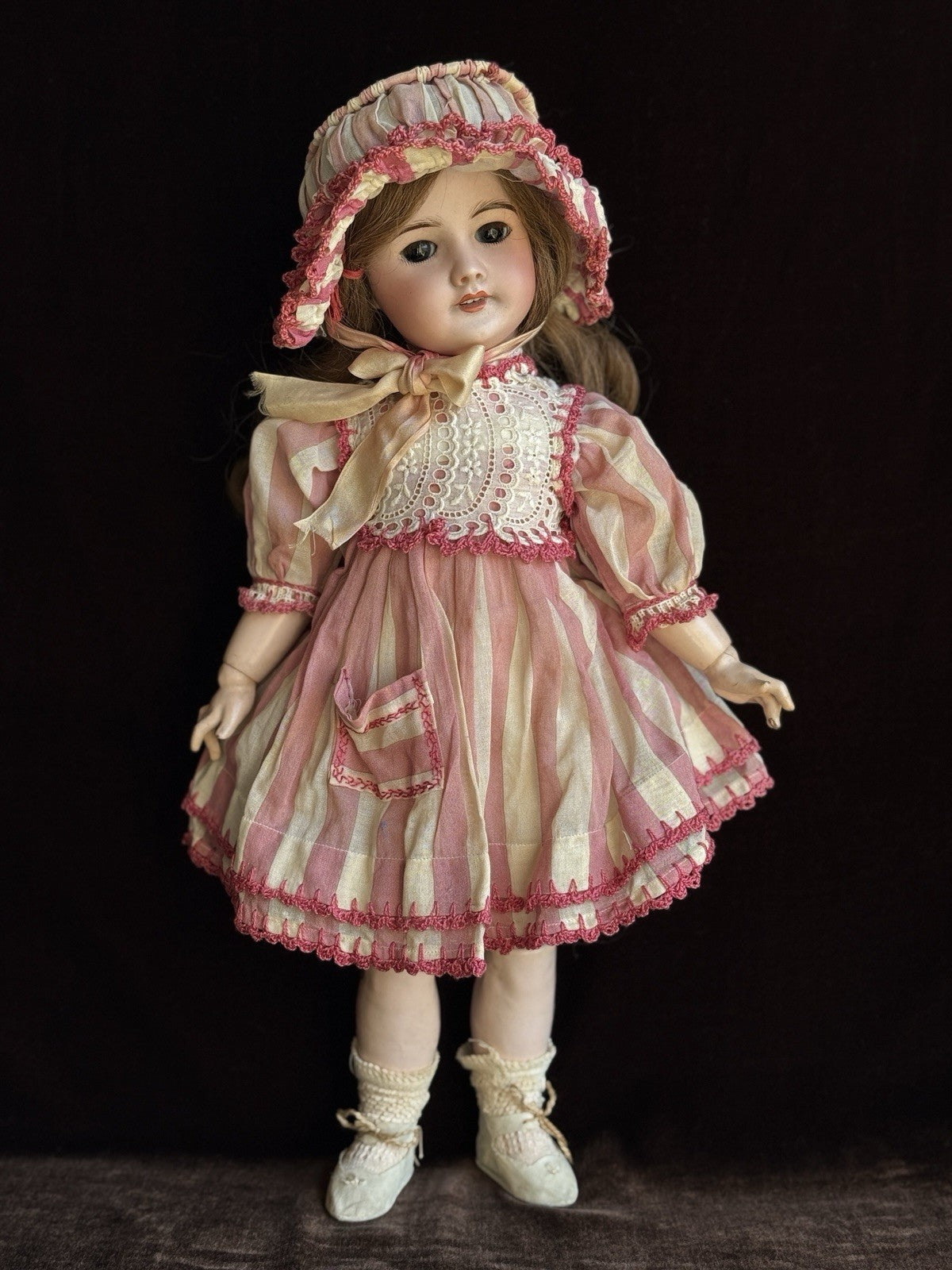 Antique French 18” SFBJ 301 Bisque Head Doll