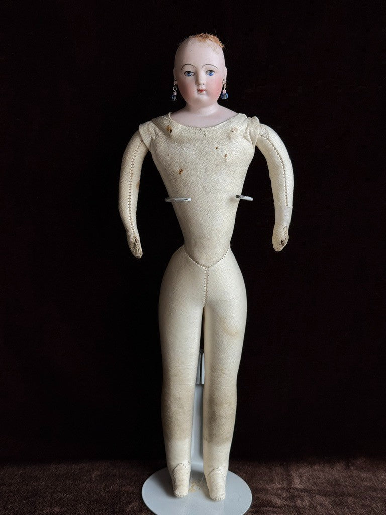 Rare Petite 12" Antique French François Gautier Bisque Head Fashion Doll