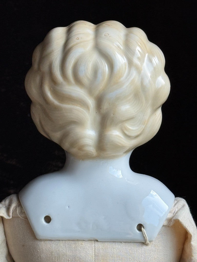 Antique German 19" Hertwig China Head Fashion Doll
