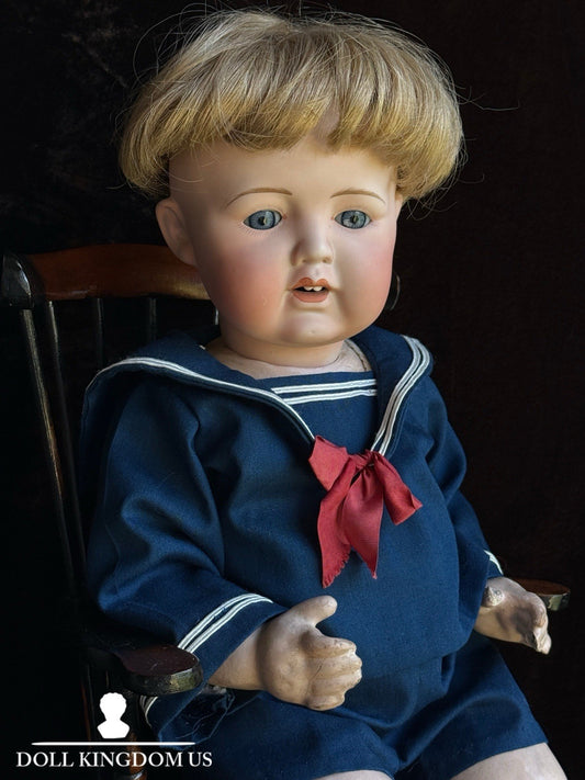 Antique Japanese 16” Yamato Nippon Bisque Head Baby Doll