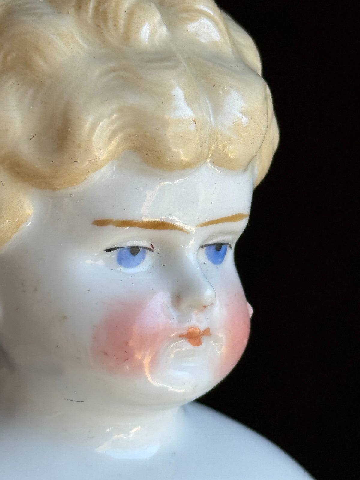 Antique German Hertwig 14.5” China Head Doll