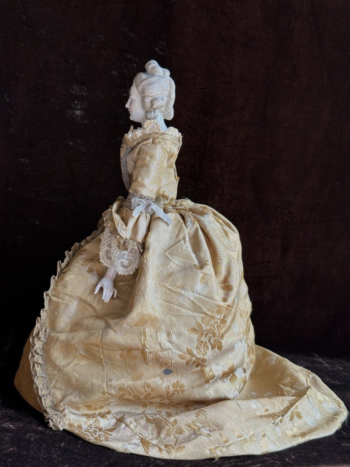Rare Antique German 14” Kister Lady Fashion Porcelain China Head Doll