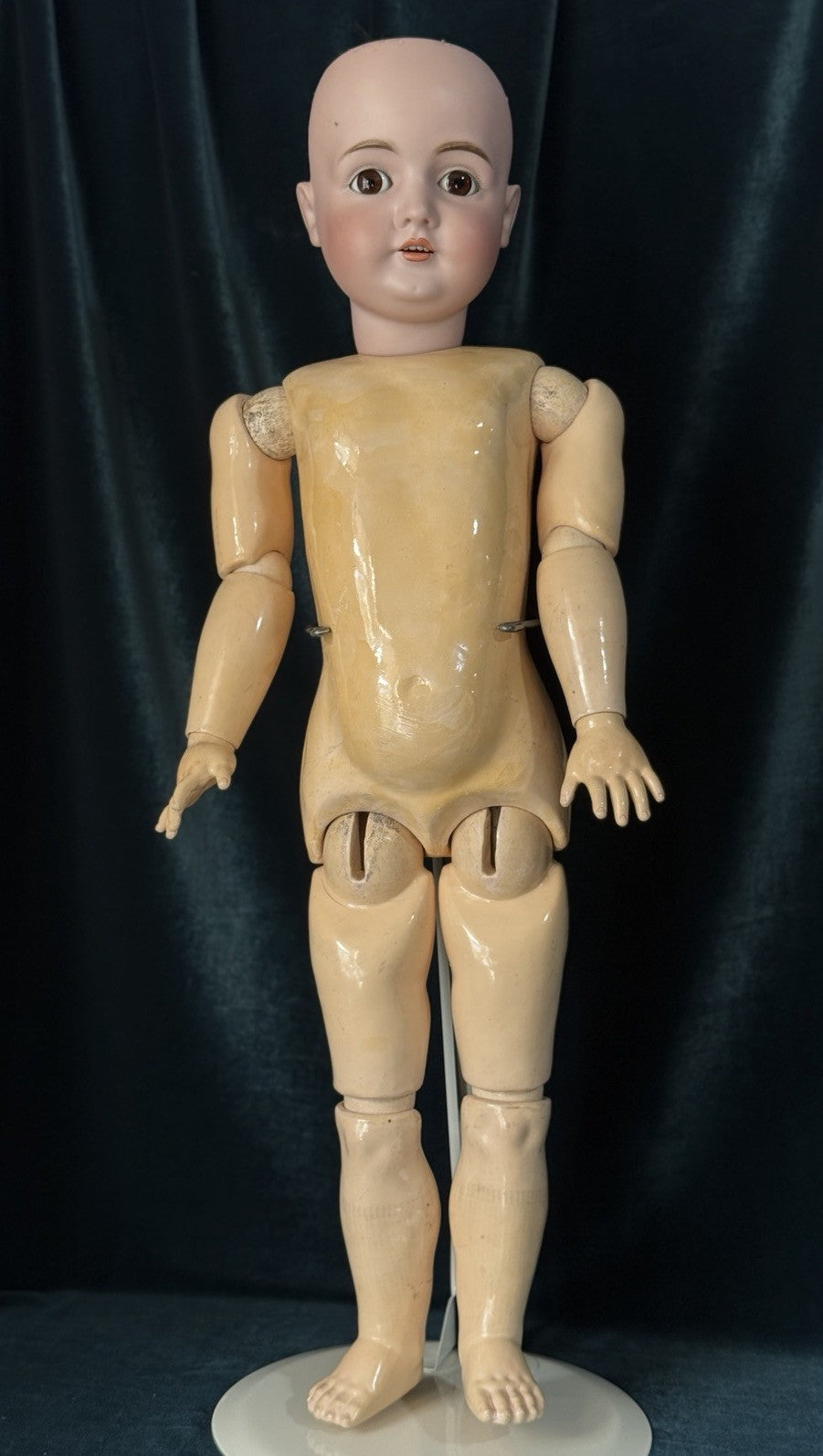 Large Antique German Kestner 164 Bisque Head Composition Body 28” Doll