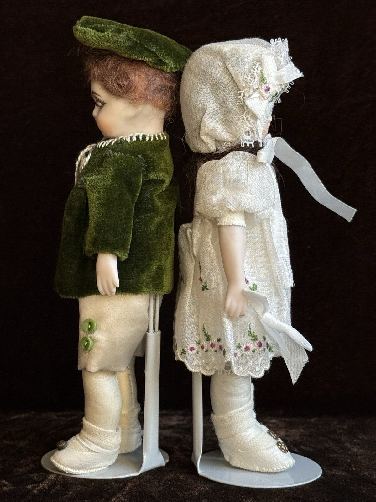 2 Miniature Opal Butler Porcelain Repro Antique French Bru Jne Dollhouse Dolls