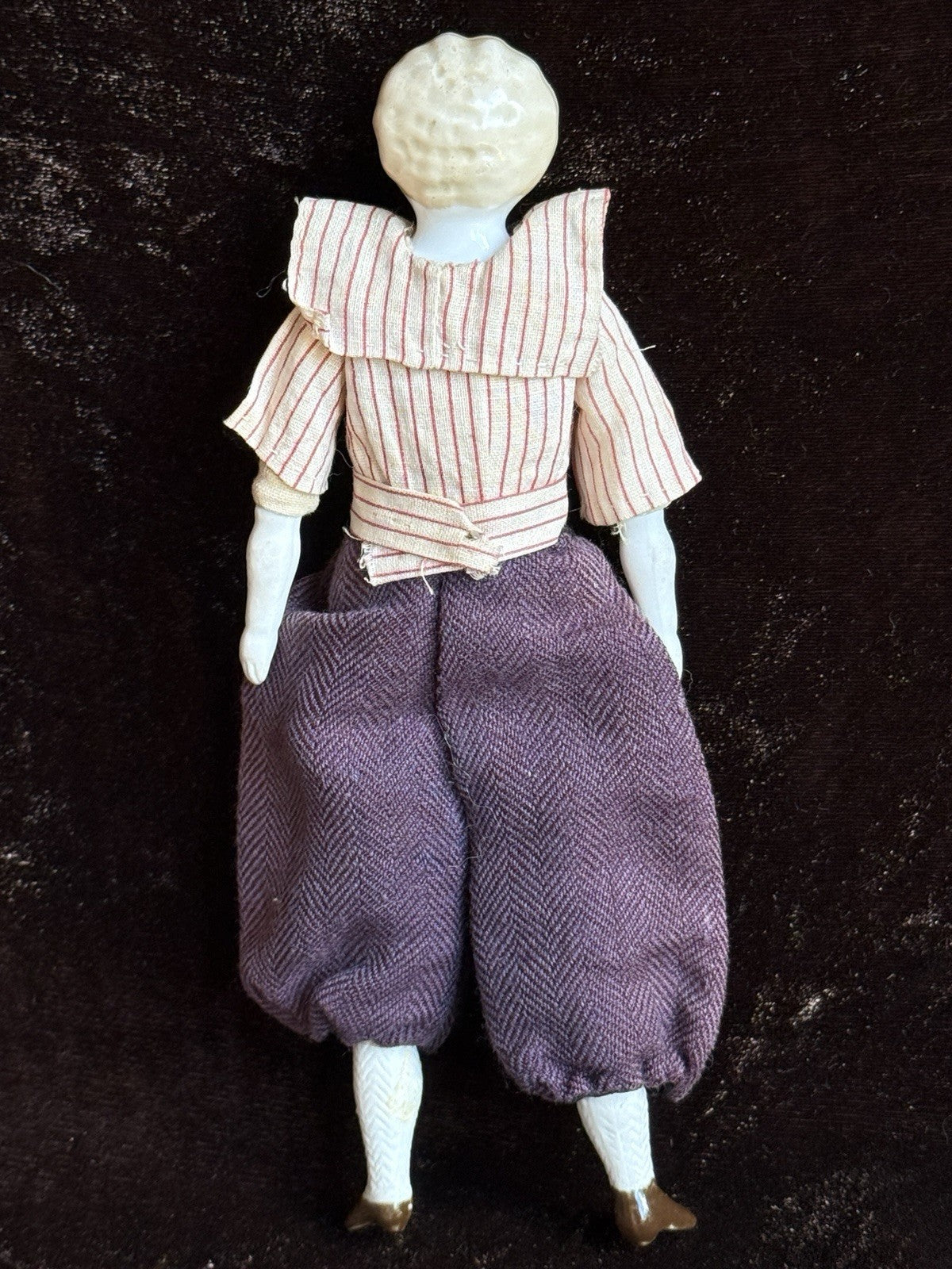 Antique German Cabinet Size 8” Lowbrow China Head Male Doll