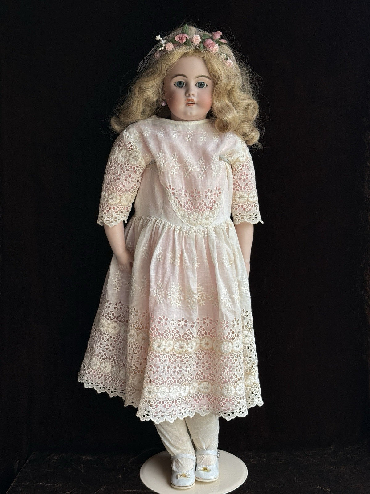 Large Antique German 31” Simon Halbig Bisque Shoulder Head Doll