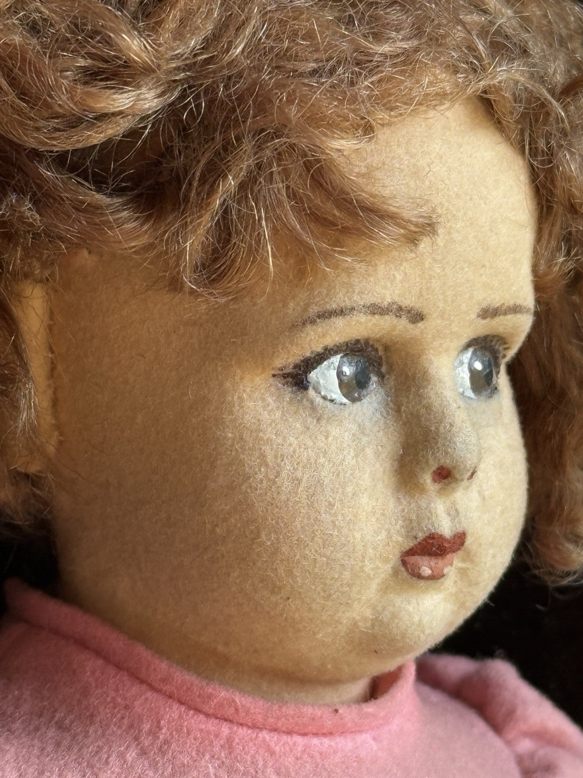 Vintage Italian 12” Lenci 111 Felt Cloth Character Girl Doll