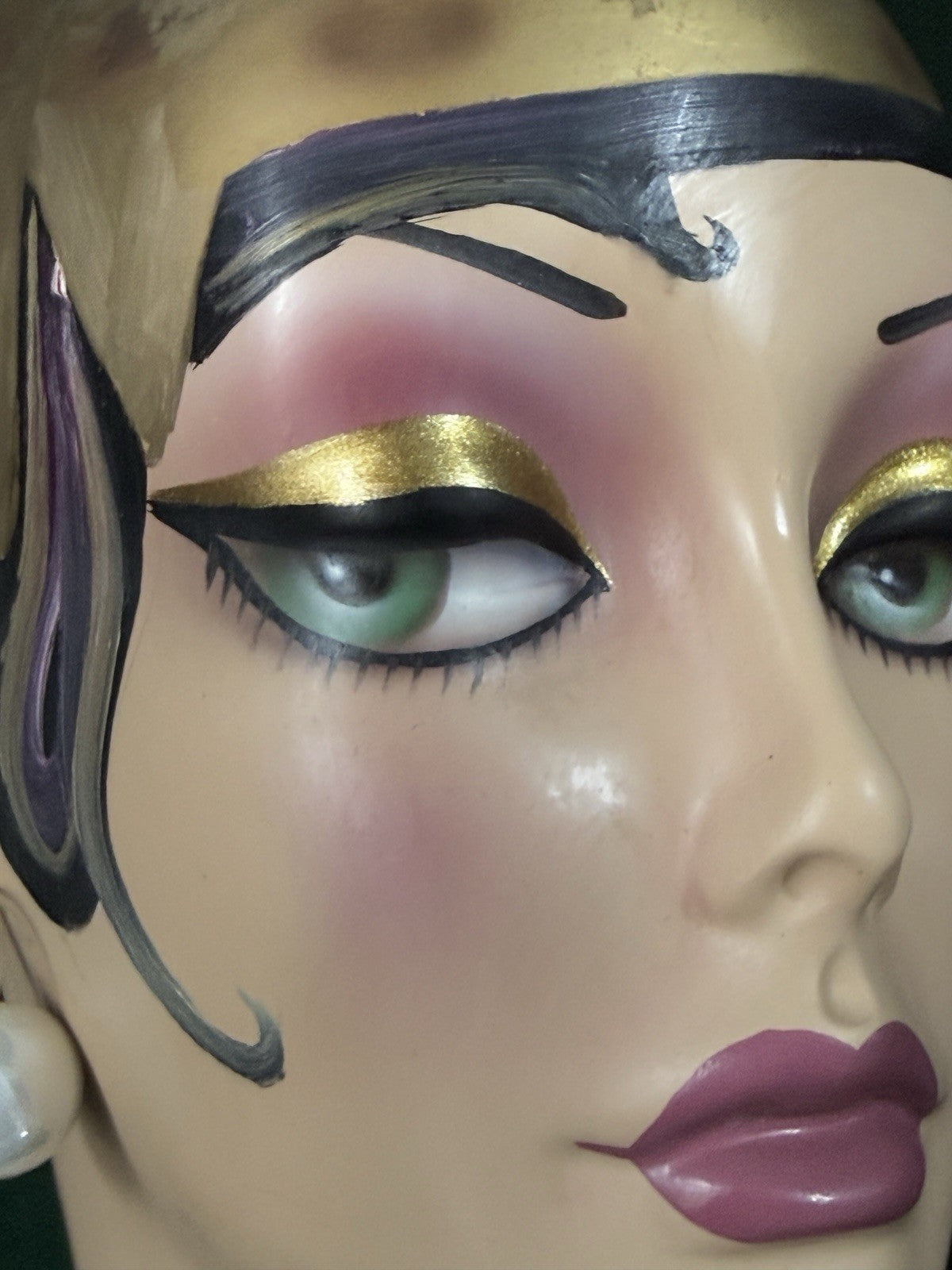 Art Deco 18” Mannequin Head Female For Jewelry Display
