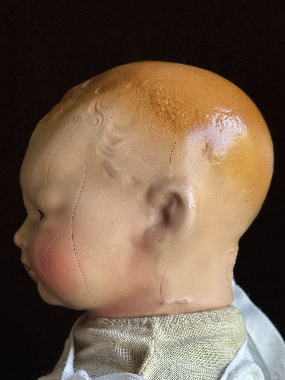 2 Rare Antique American Character Teenie Weenie Composition Cloth Baby Dolls