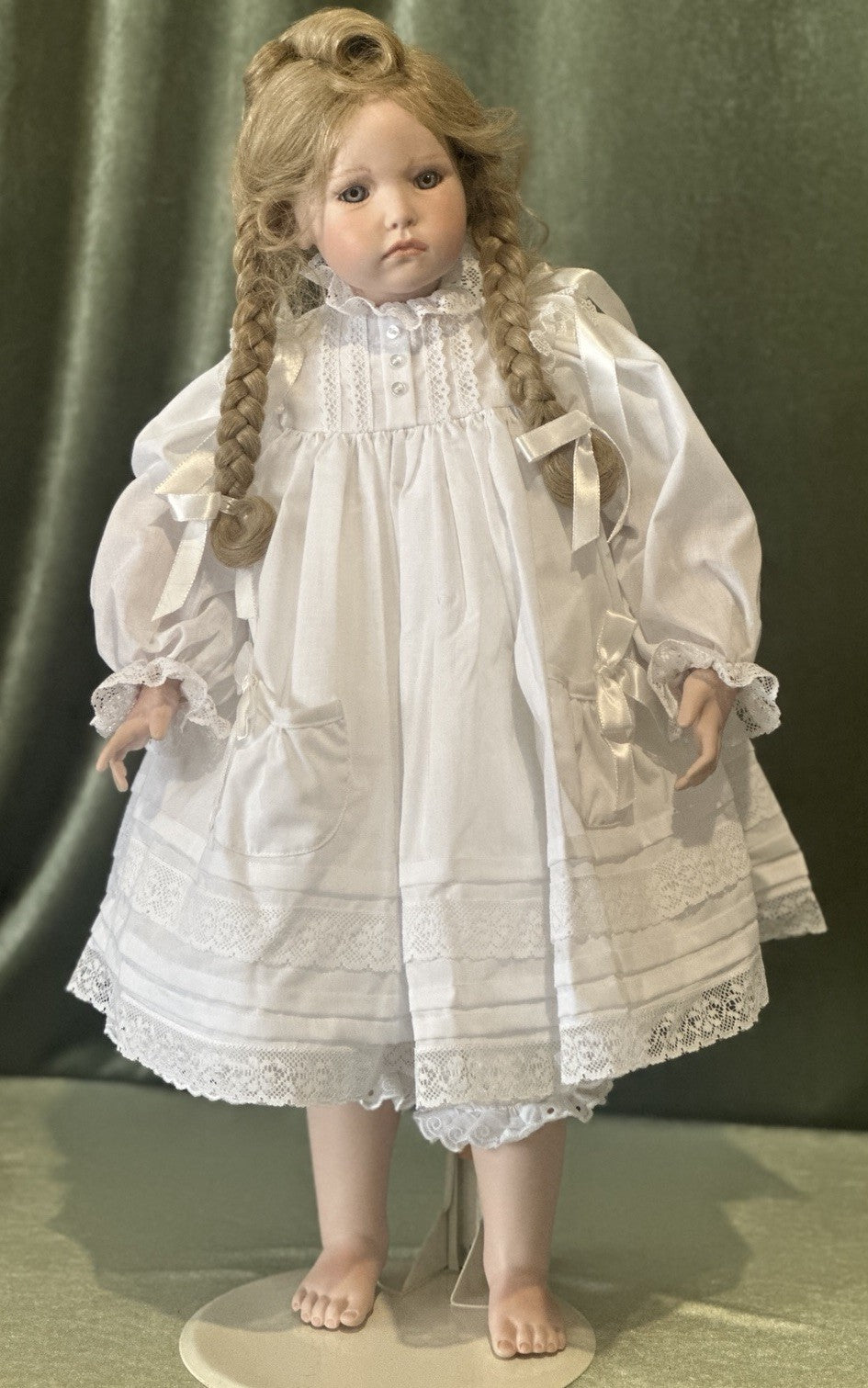 MIB Artist Hildegard Gunzel Porcelain 24” Doll “Tricia” LE 500 Box/COA/Tag