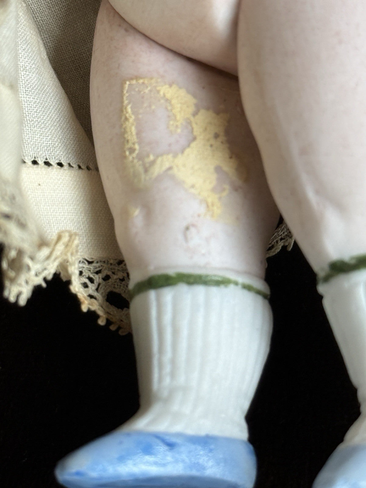Antique German 5” All Bisque Mignonette Dollhouse Doll