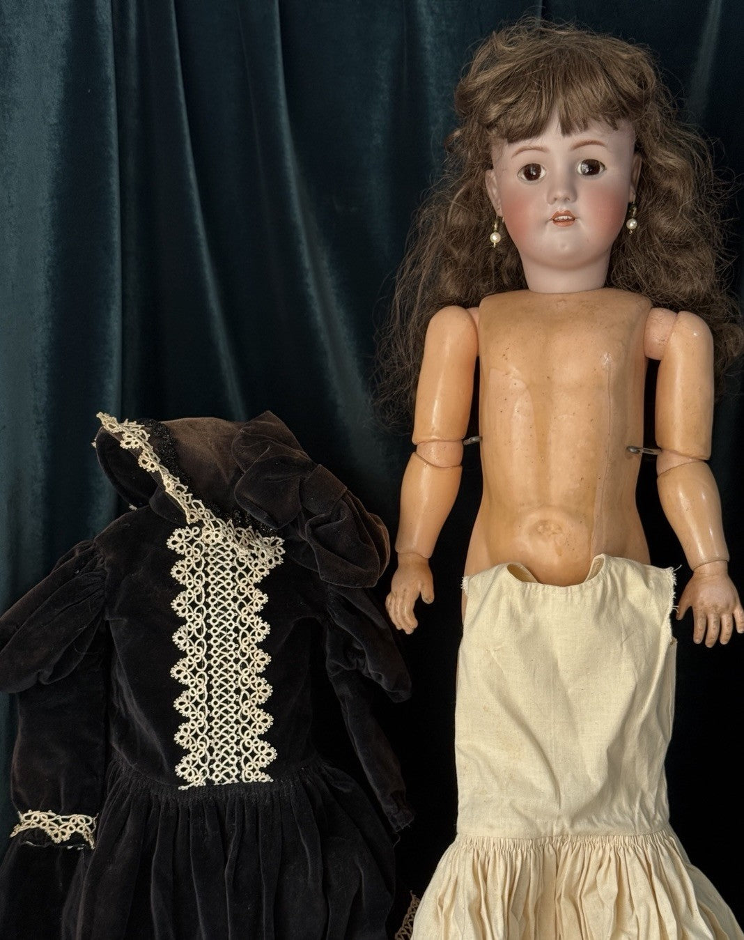 Antique German Simon Halbig Heinrich Handwerck 30” Doll Bisque Head