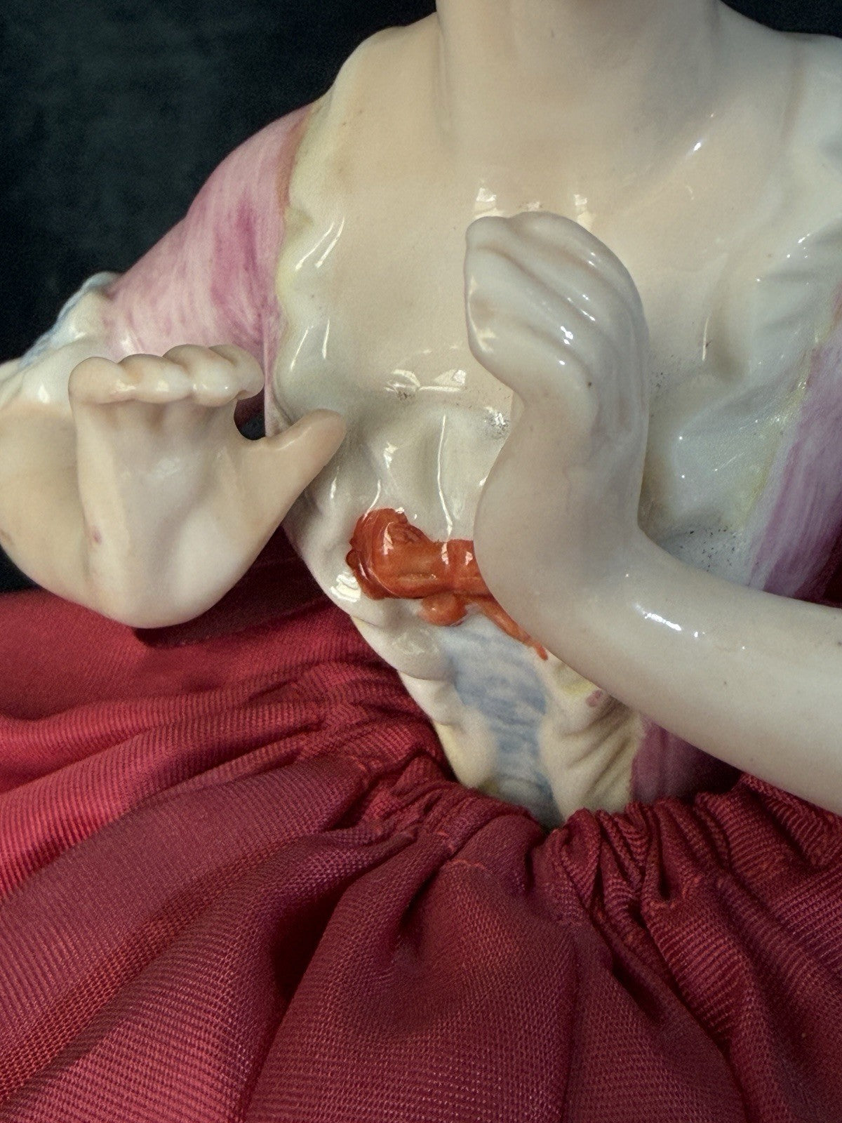 Antique German Large 14” Half Doll Pin Cushion