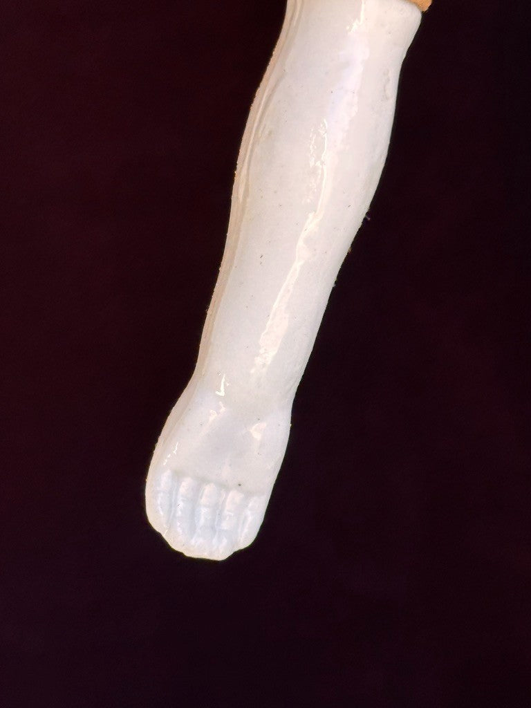 Antique German 16.5” Flat Top Highbrow China Shoulder Head Doll