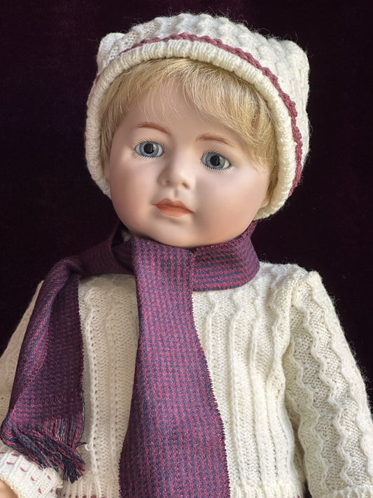 Rare 17” Porcelain/Compo Reproduction of Simon Halbig 1488 Boy Doll