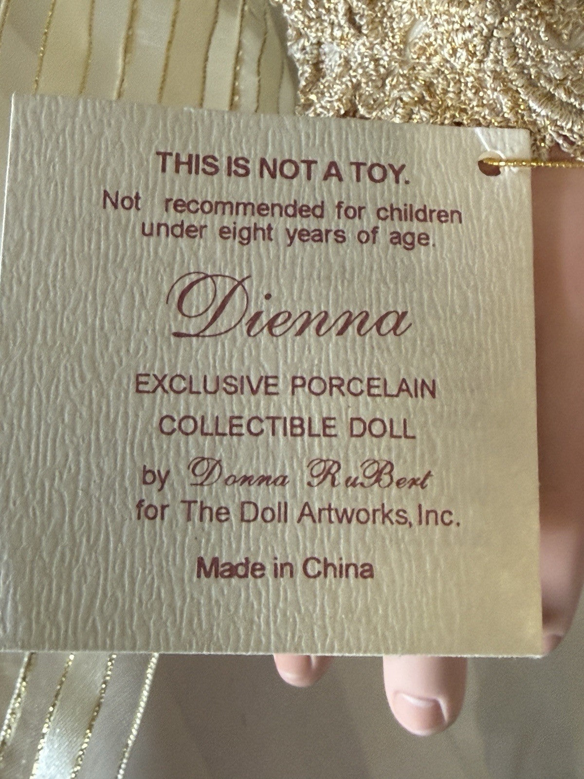 Huge Original 42” Porcelain Doll “Dienna” by Donna Rubert LE 400