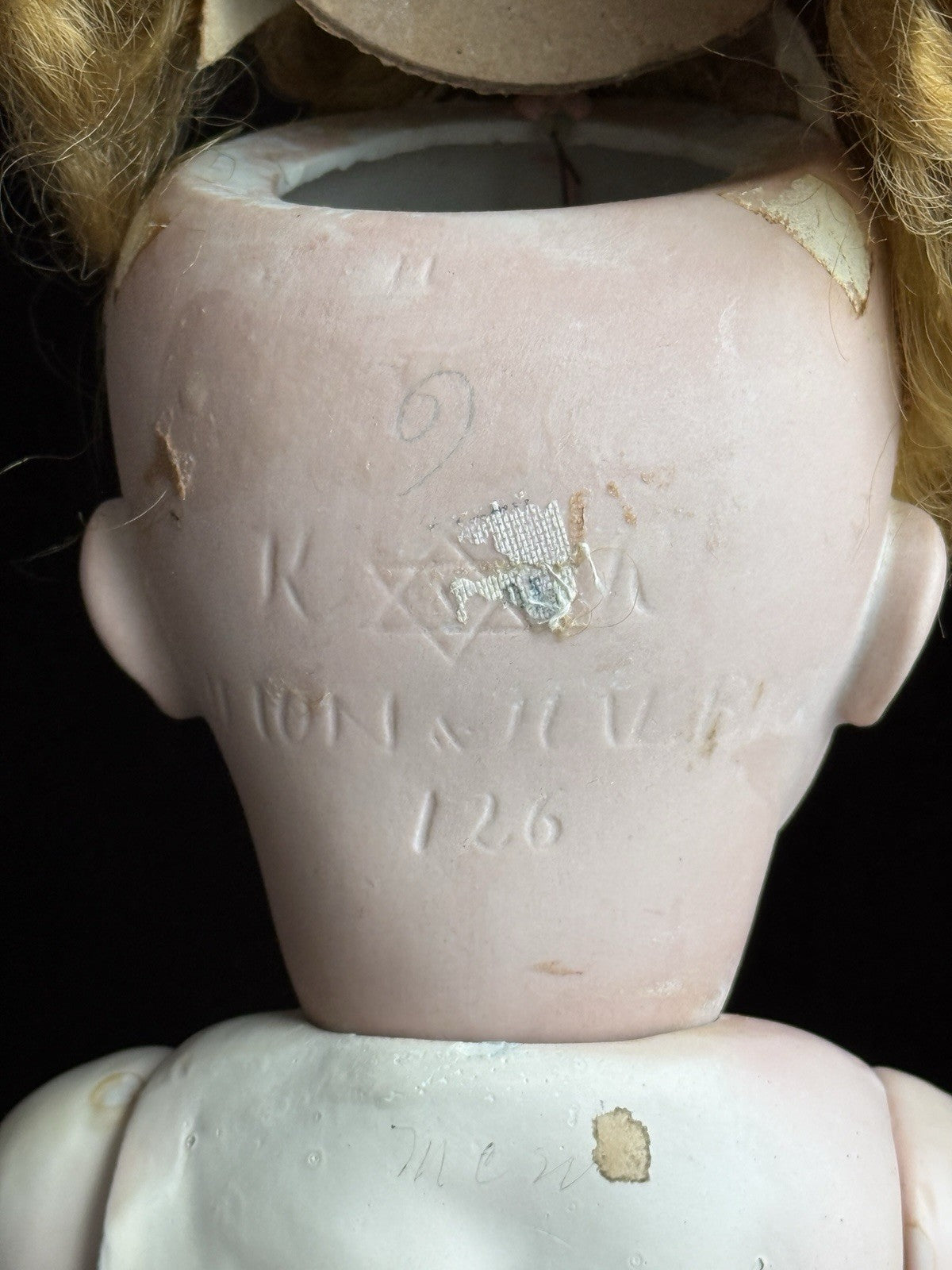 Antique German Kammer & Reinhardt Simon Halbig 126 Bisque Head Flirty Eyes Doll