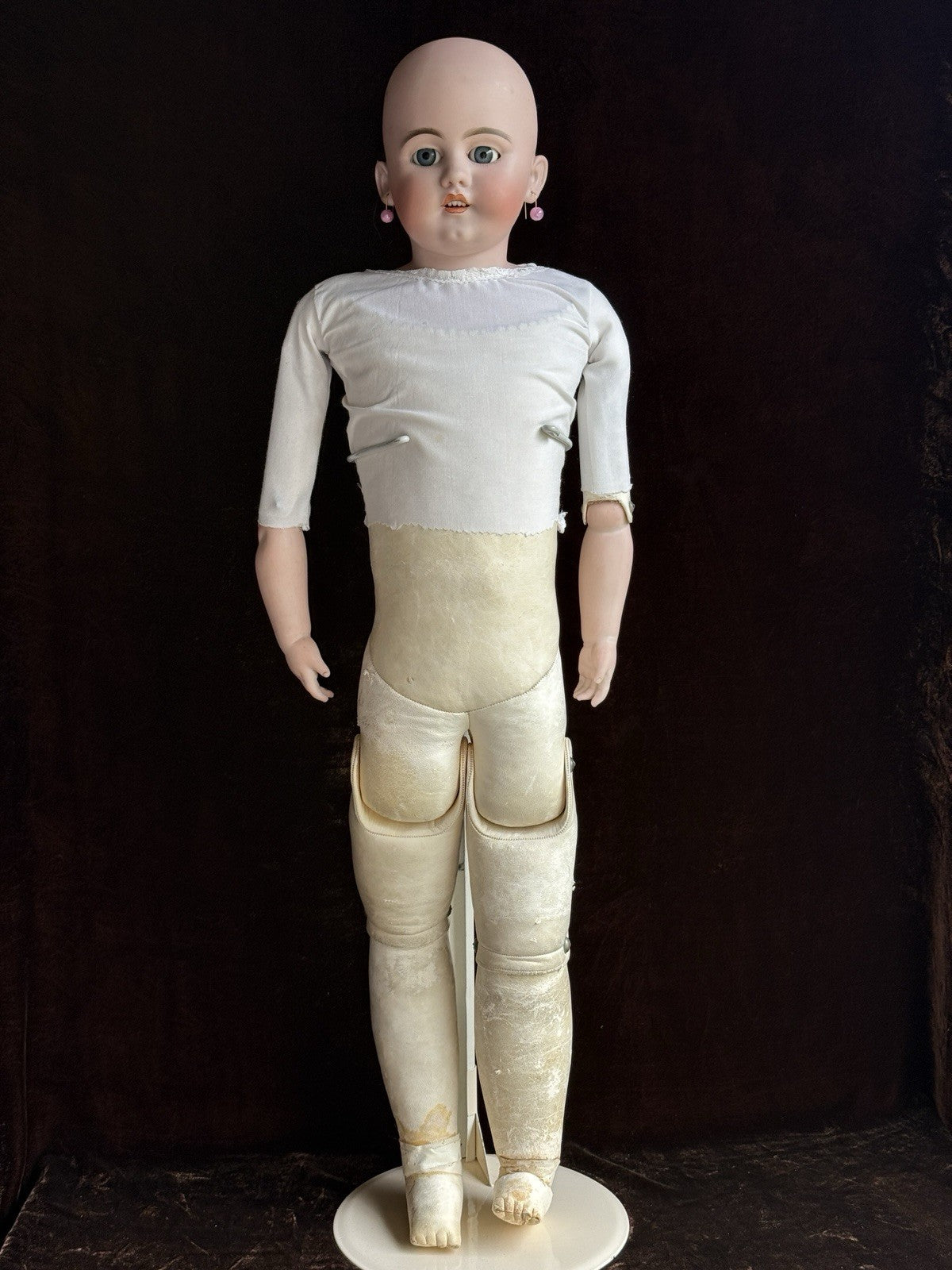 Large Antique German 31” Simon Halbig Bisque Shoulder Head Doll