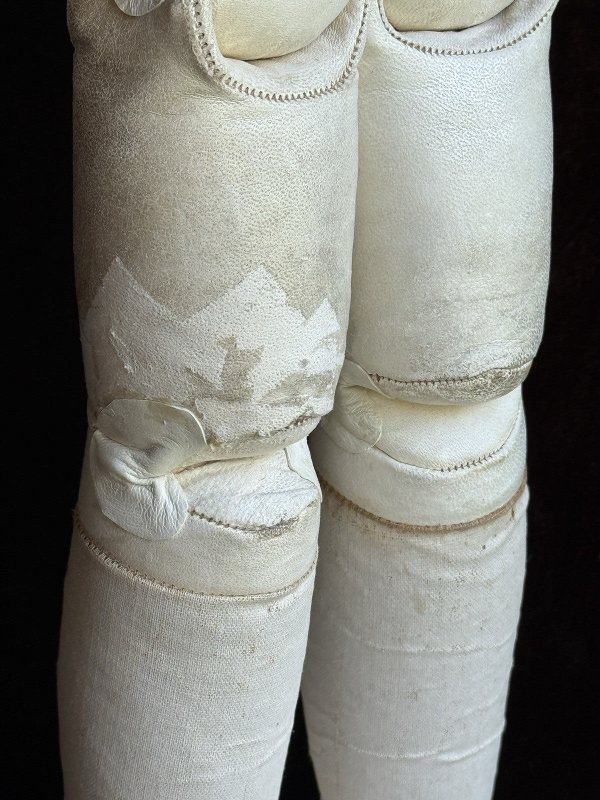 Antique German 23” Armand Marseille 370 Bisque Shoulder Head Leather Body Doll