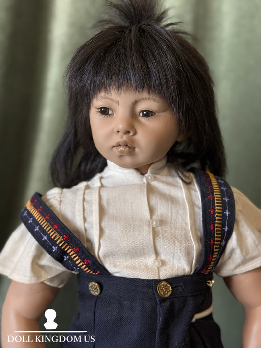 Rotraut Schrott Native American Indian 23” Vinyl Doll Puyi GADCO art print/box