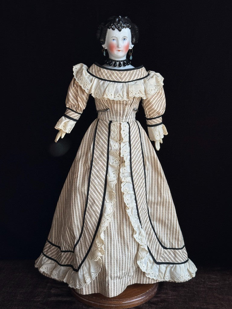 Antique German 18” Countess Dagmar China Head Fashion Doll Milliners Model Body