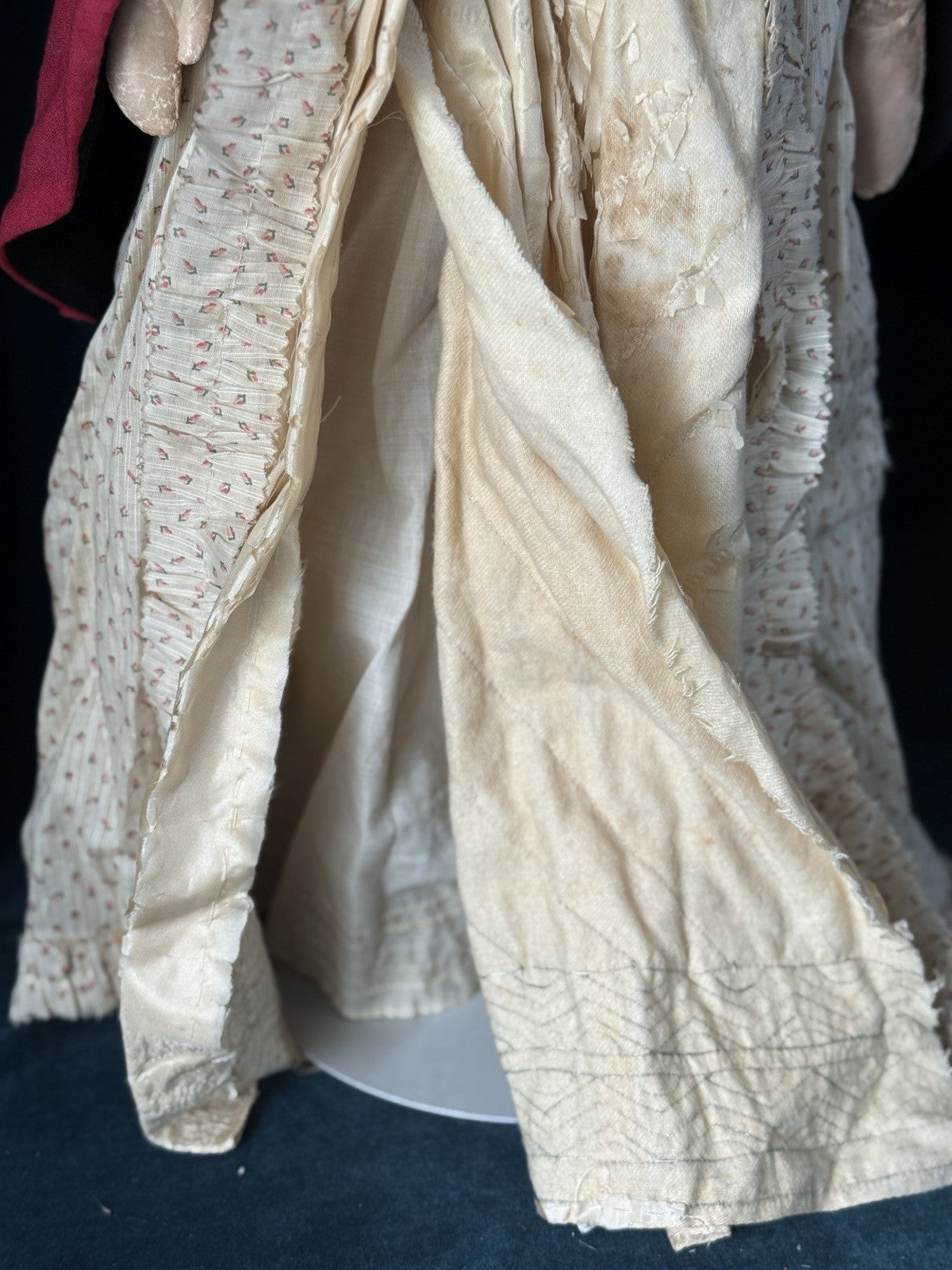 Unidentified Antique (?) Old Lady 26” Cloth/Leather Doll
