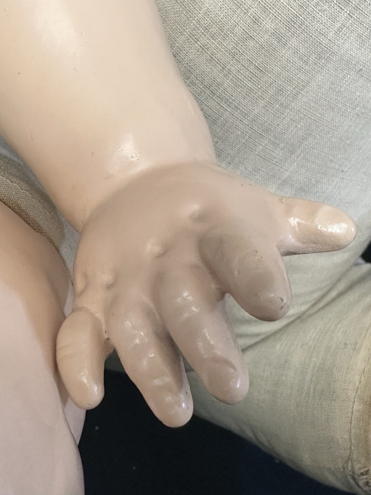 Large 26” Vintage American E.I.H Horsman Composition Doll Dimples