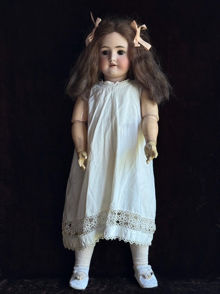 Antique German 29” Simon Halbig  Heinrich Handwerck Bisque Head Doll