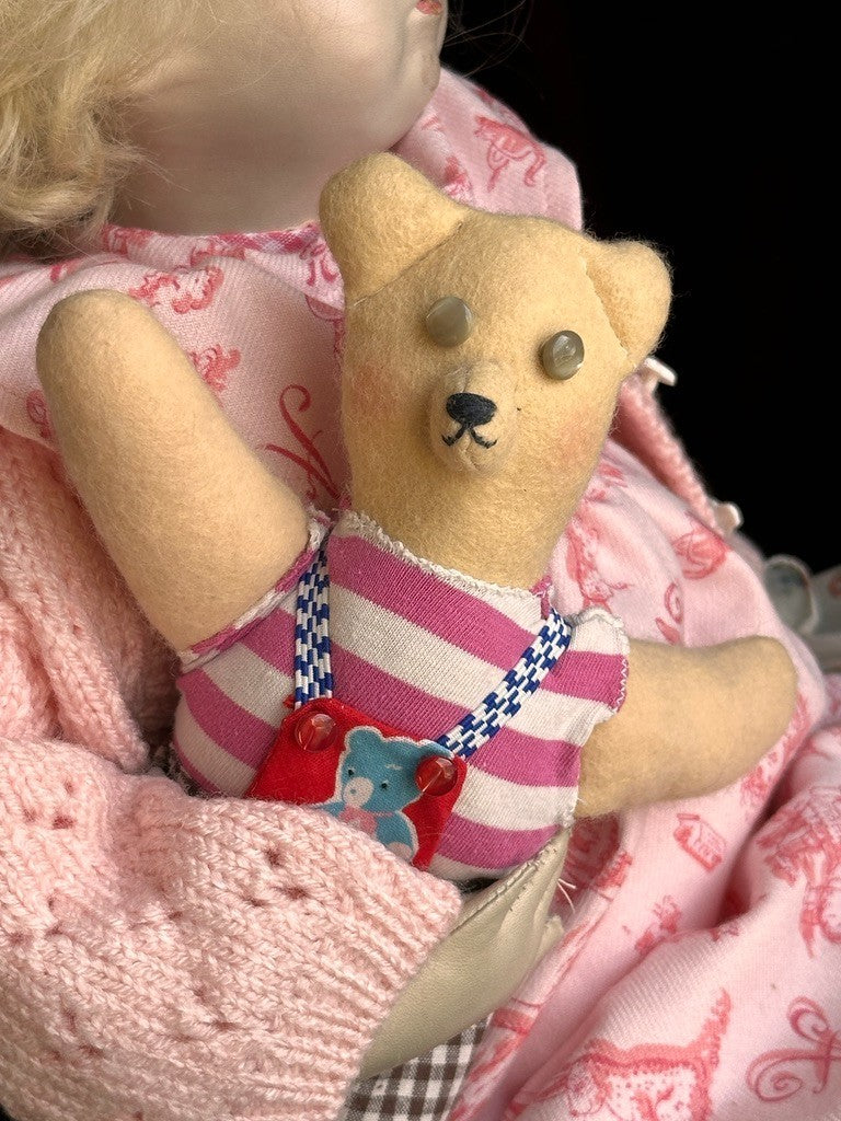 Rare OOAK 22” French Artist Malou Ancelin Leather Signed Girl Doll LE 30