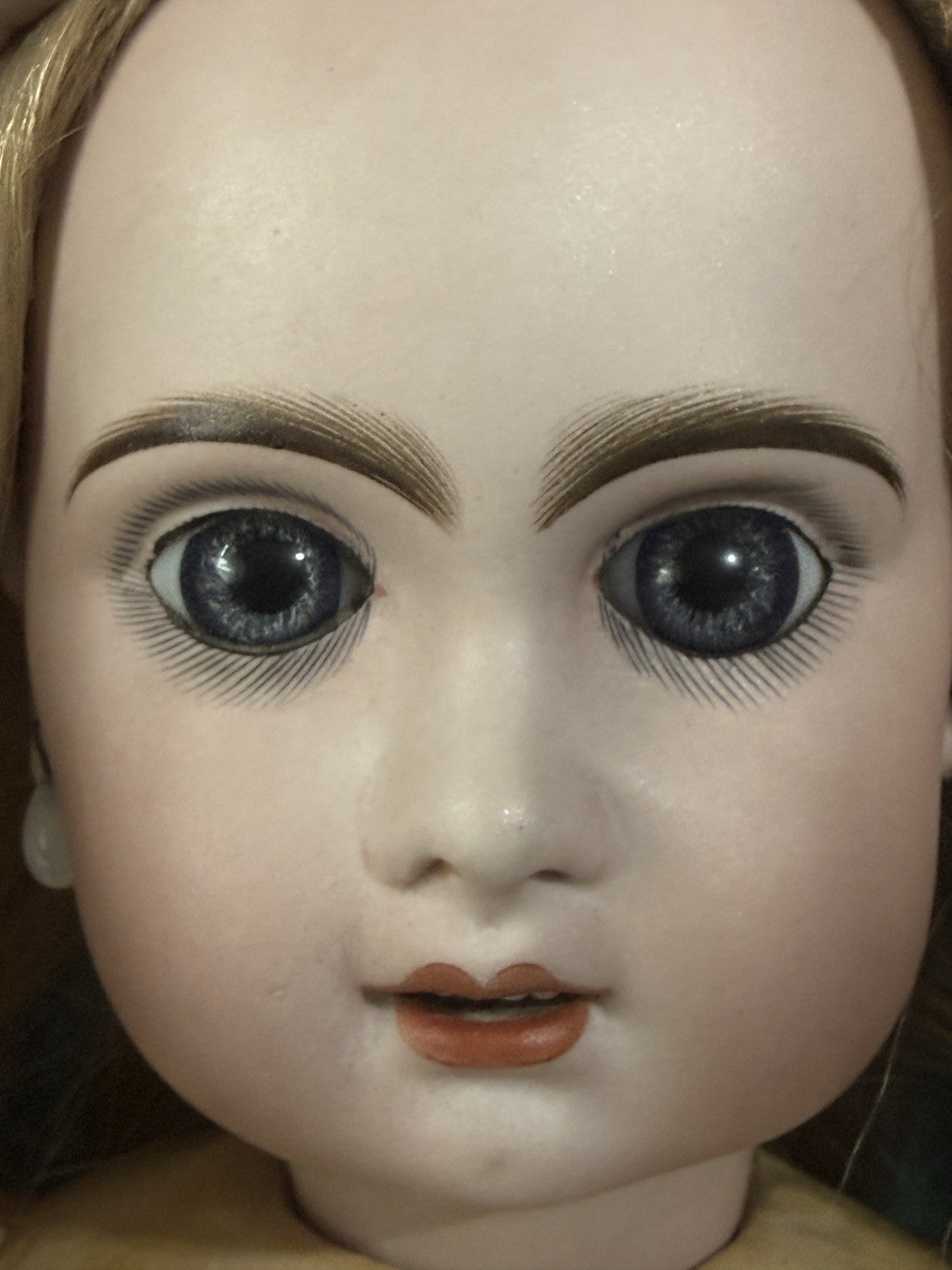 Antique French JUMEAU 23” Bisque Head Doll Size 9