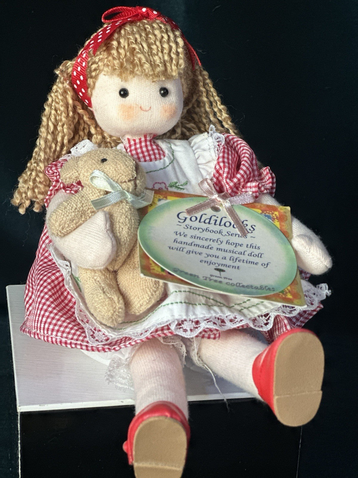 Lot Of 2 Green Tree Collectables Musical Dolls: Dorothy Wizard of Oz /Goldilocks