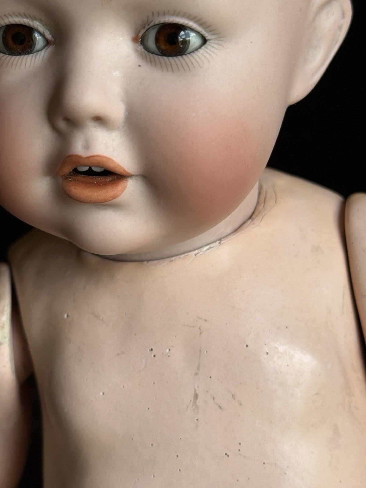 Antique German 12” Kestner JDK Hilda Bisque Head Baby Doll