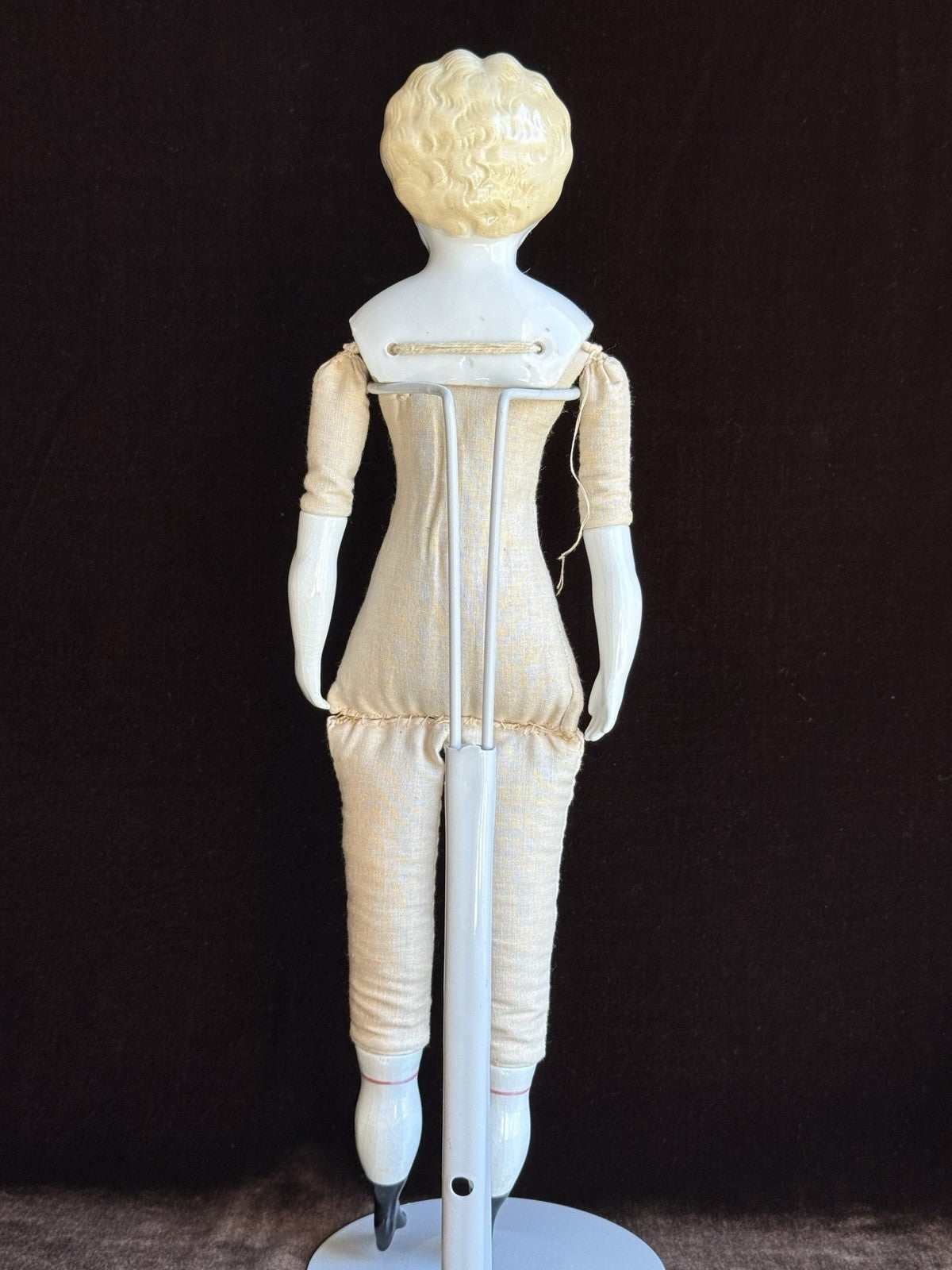 Antique German Hertwig 14.5” China Head Doll