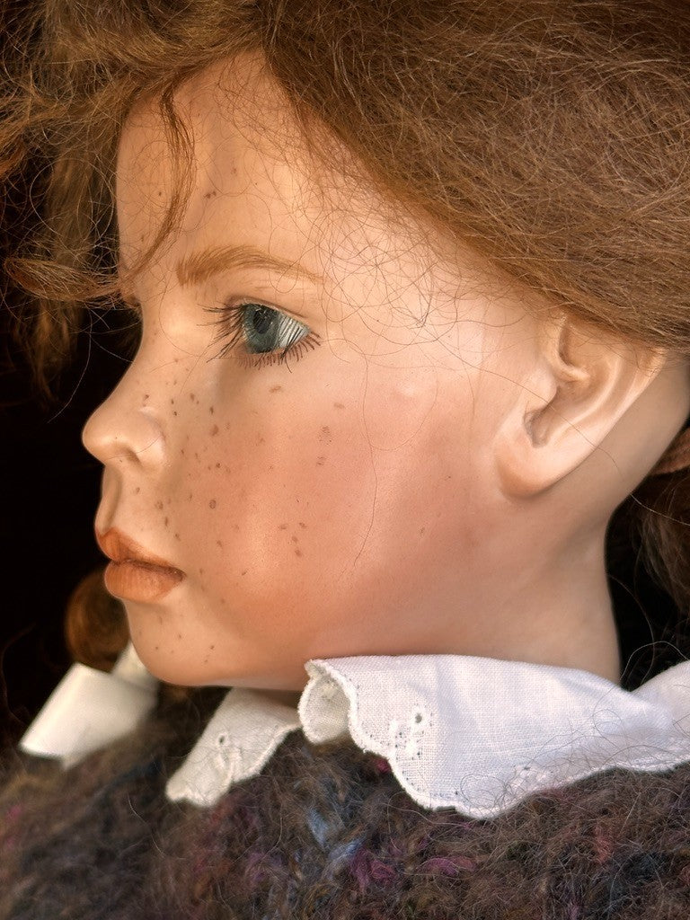 OOAK Collectible 24” Porcelain Cloth Heidi Plusczok Doll