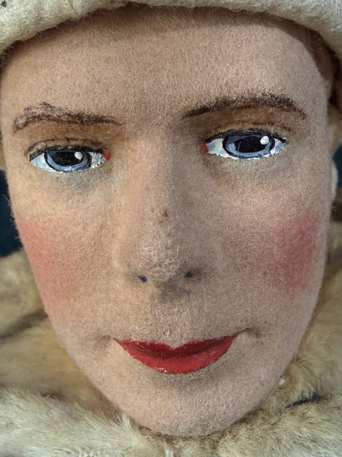 RARE Antique 1937 English Portrait Cloth 15” Doll King George VI by Farnell